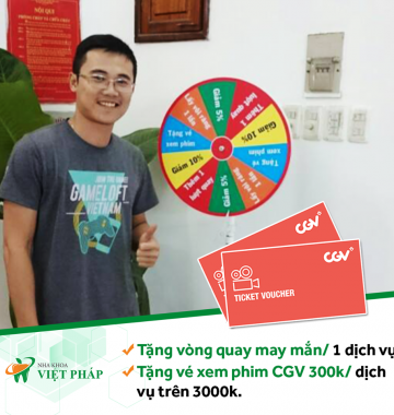 Chương trình quay thưởng trúng quà liền tay tại nha khoa việt pháp